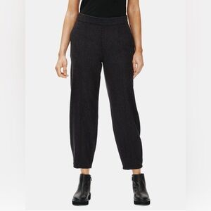 Eileen Fisher Soft Wool Flannel Lantern Pants in Charcoal Grey Size LP. NWOT